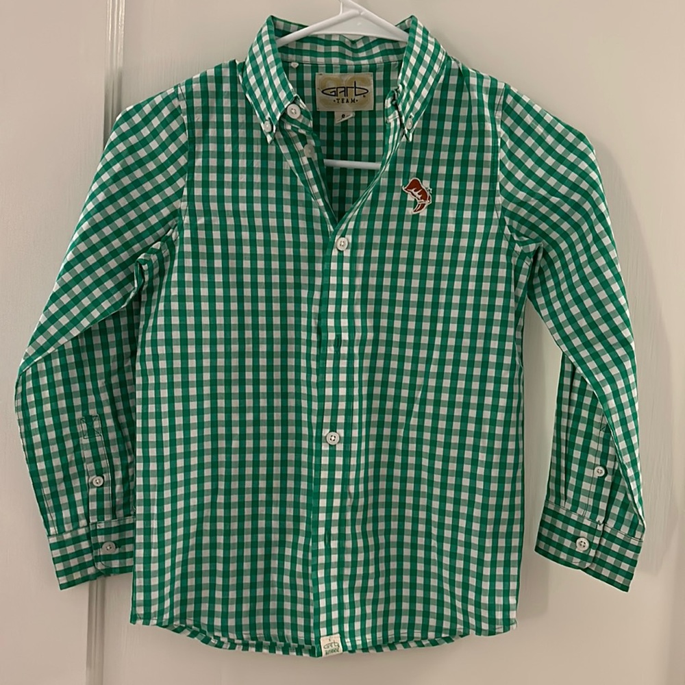 Garb boys boot gingham button down